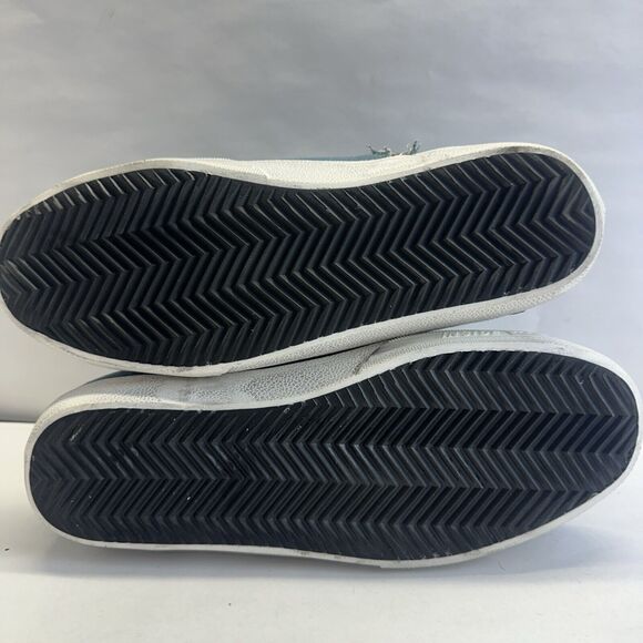 Golden Goose NWB Suede/leather Slide hightop Classic sneakers black/blue size 42 - Picture 13 of 16